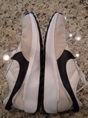 Nike Retro Runner Sneakers in White, Black, and Beige